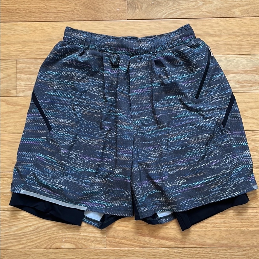Lululemon Surge Short 6” Lined *Multi Court Texture Lavender Blue